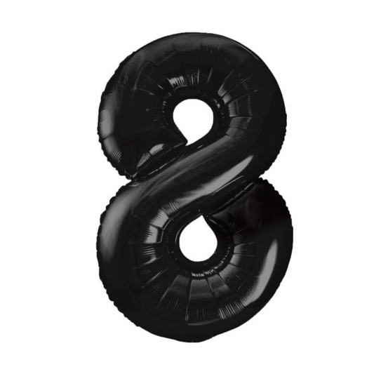 26" Black Number 8